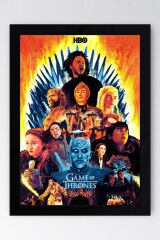 Game of Thrones Çerçeveli Tablo - Taht Oyunları Dizi Posteri Tablo