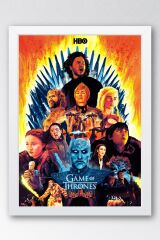 Game of Thrones Çerçeveli Tablo - Taht Oyunları Dizi Posteri Tablo