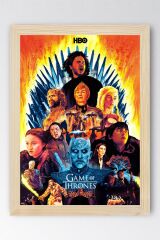 Game of Thrones Çerçeveli Tablo - Taht Oyunları Dizi Posteri Tablo