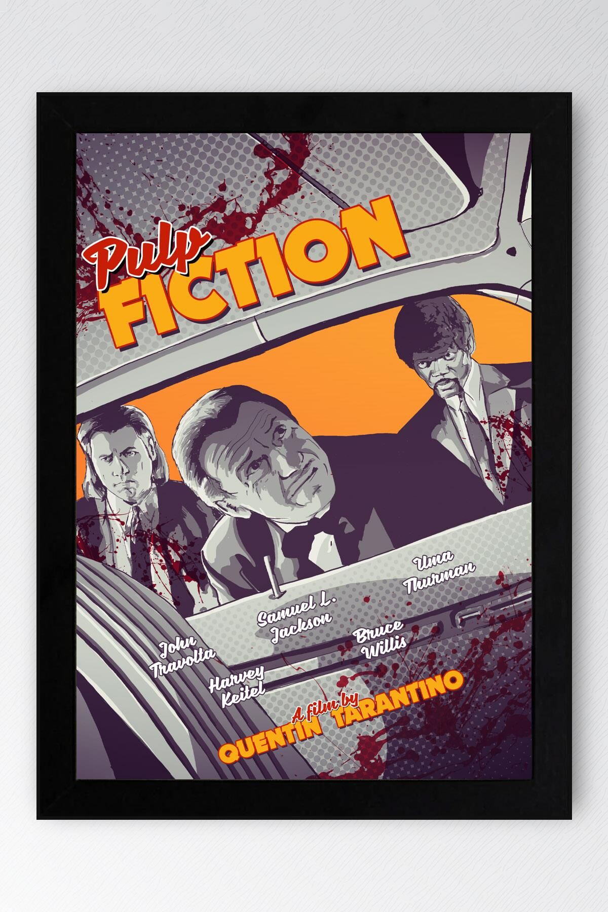 Pulp Fiction Çerçeveli Tablo - Ucuz Roman Fim Posteri Tablo