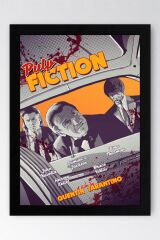 Pulp Fiction Çerçeveli Tablo - Ucuz Roman Fim Posteri Tablo