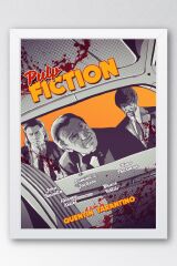 Pulp Fiction Çerçeveli Tablo - Ucuz Roman Fim Posteri Tablo