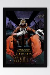 Star Wars 4 A New Hope Çerçeveli Tablo - Uzay Savaşları Fim Posteri Tablo