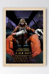 Star Wars 4 A New Hope Çerçeveli Tablo - Uzay Savaşları Fim Posteri Tablo