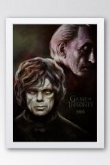Game of Thrones House Lannister Çerçeveli Tablo - Taht Oyunları Dizi Posteri Tablo