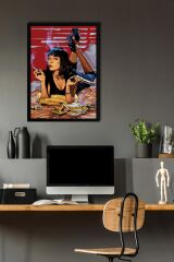 Pulp Fiction Çerçeveli Tablo - Ucuz Roman Fim Posteri Tablo