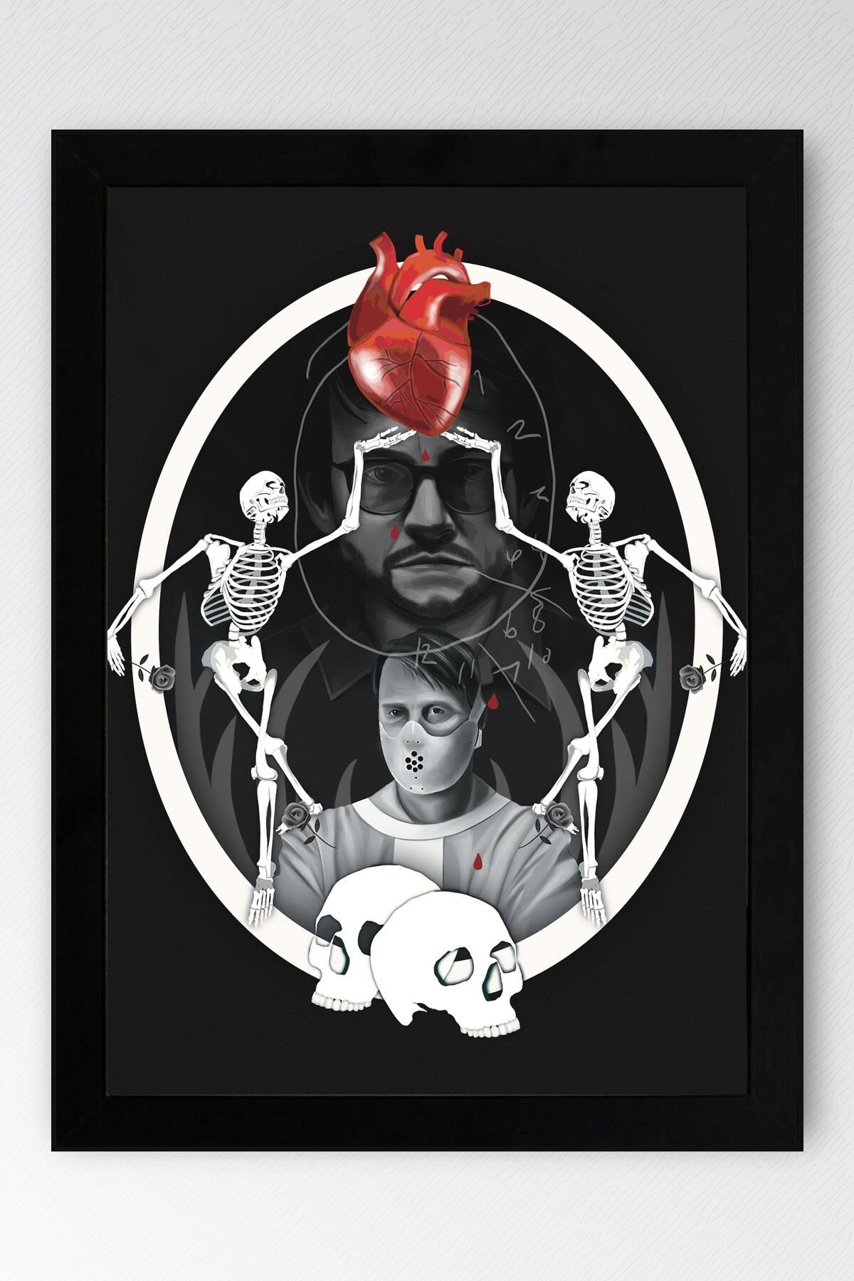 Hannibal Çerçeveli Tablo - Dizi Afişi Poster Tablo