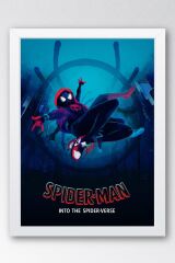 Spider Man Çerçeveli Tablo - Örümcek Adam Örümcek Evreninde Fim Posteri Tablo