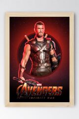 Thor Çerçeveli Tablo - Marvel Avengers Film Posteri Tablo