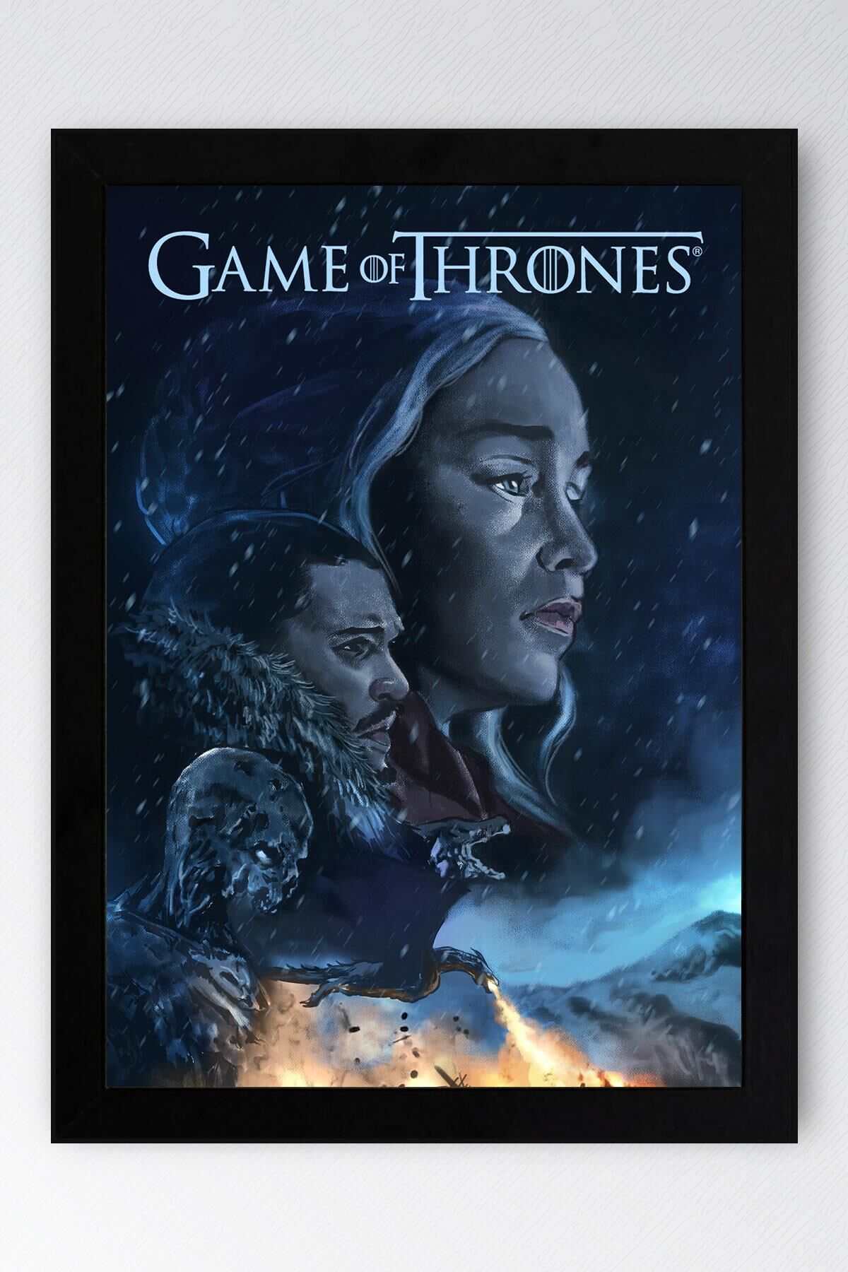 Game of Thrones Çerçeveli Tablo - Taht Oyunları Dizi Posteri Tablo