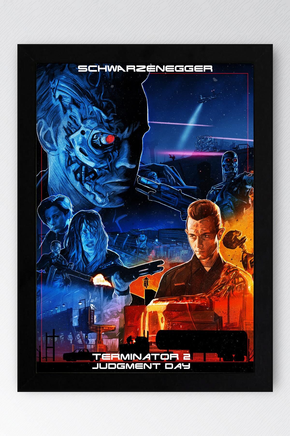 Terminator 2 Çerçeveli Tablo - Terminatör Film Posteri Tablo