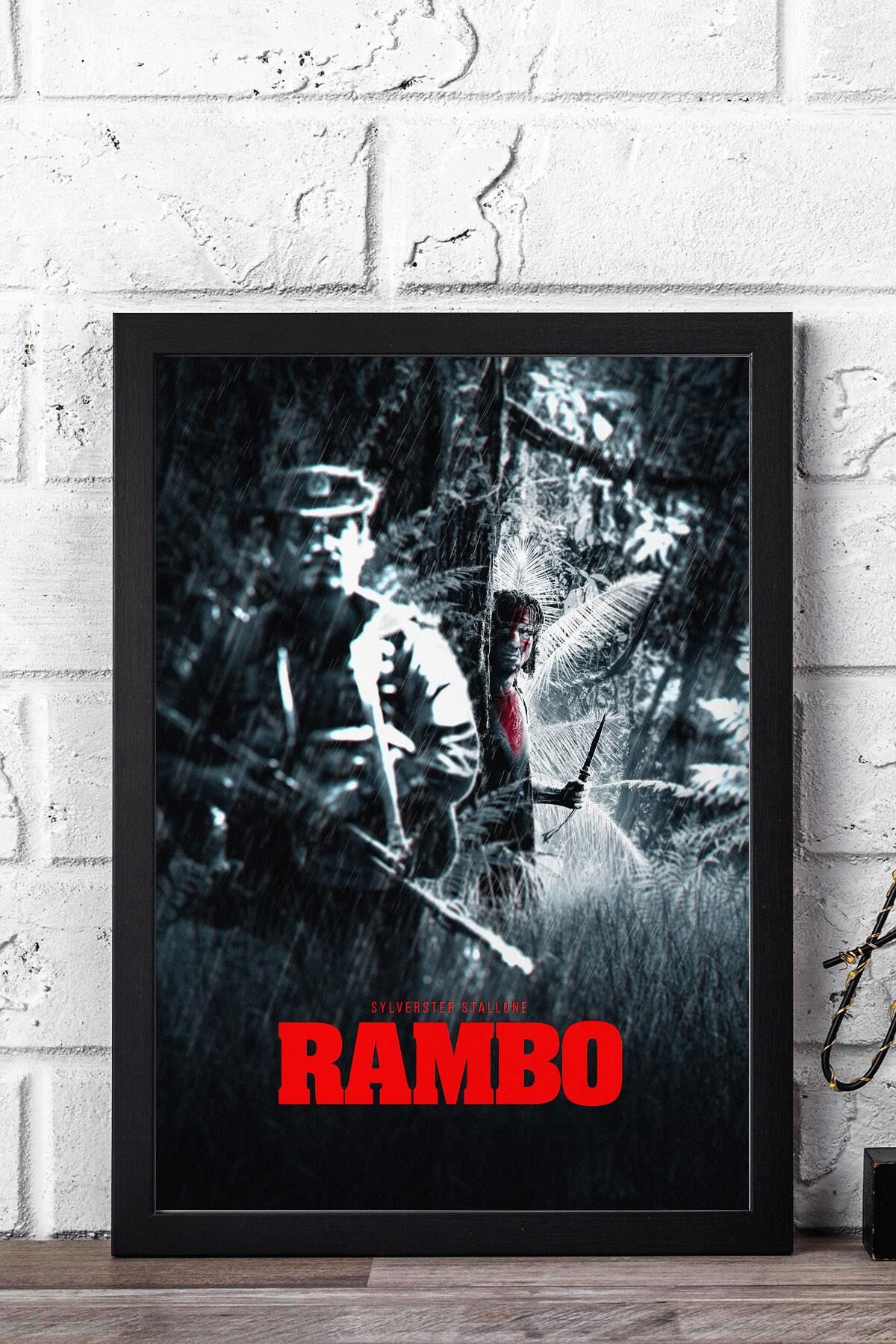 Rambo Çerçeveli Tablo - Rambo Fim Posteri Tablo
