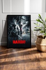 Rambo Çerçeveli Tablo - Rambo Fim Posteri Tablo