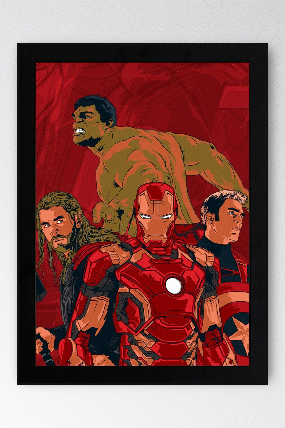 Avengers Çerçeveli Tablo - Yenilmezler Marvel Poster Tablo