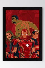 Avengers Çerçeveli Tablo - Yenilmezler Marvel Poster Tablo