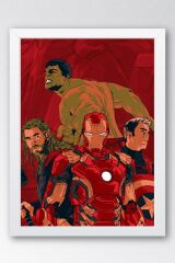 Avengers Çerçeveli Tablo - Yenilmezler Marvel Poster Tablo