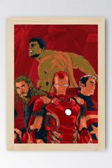 Avengers Çerçeveli Tablo - Yenilmezler Marvel Poster Tablo