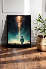 Interstellar Çerçeveli Tablo - Yıldızlararası Film Posteri Tablo