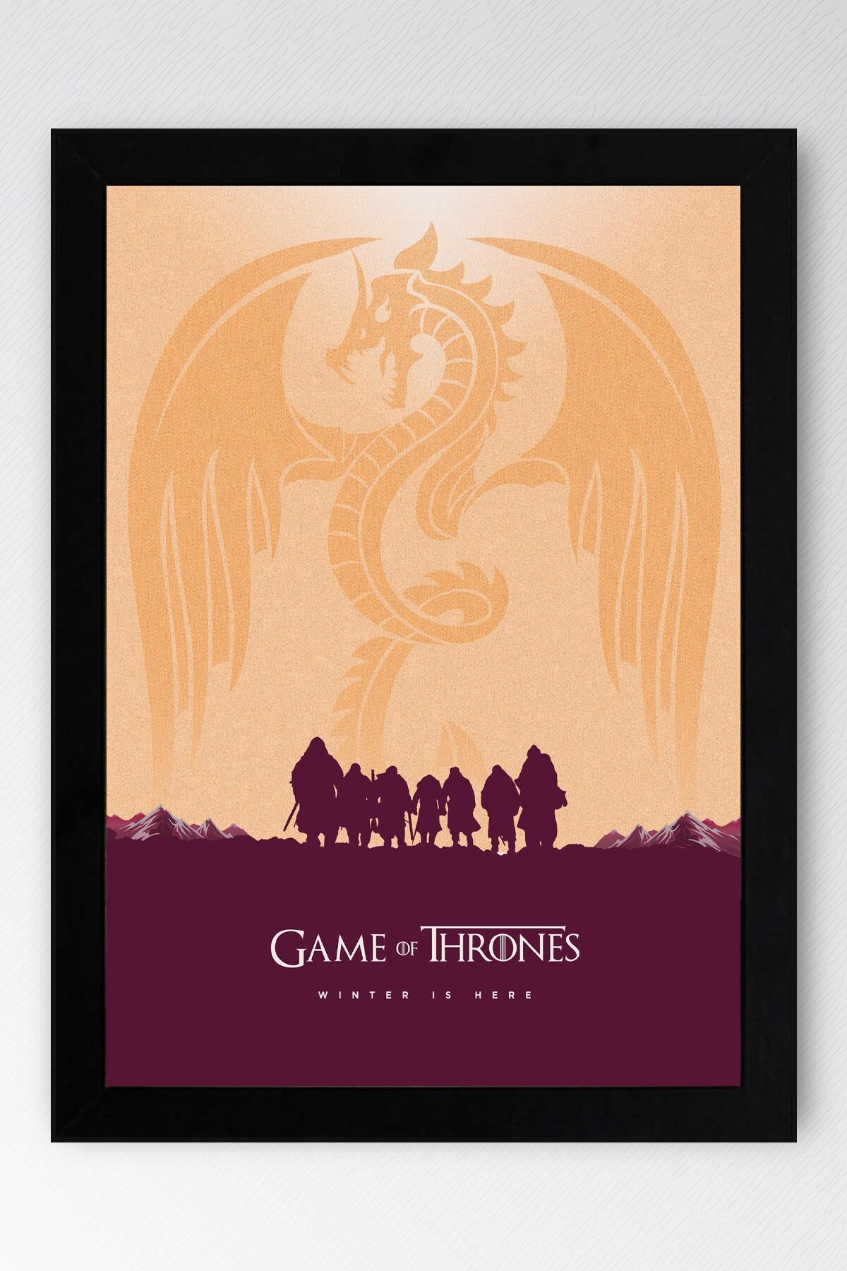 Game of Thrones Çerçeveli Tablo - Taht Oyunları  Winter Is HereTablo