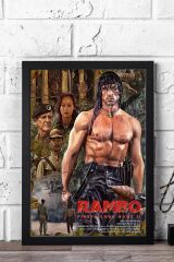 Rambo Çerçeveli Tablo - Rambo Fim Posteri Tablo