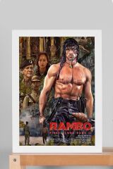 Rambo Çerçeveli Tablo - Rambo Fim Posteri Tablo