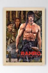 Rambo Çerçeveli Tablo - Rambo Fim Posteri Tablo