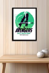 Avengers Çerçeveli Tablo - Yenilmezler Marvel Poster Tablo