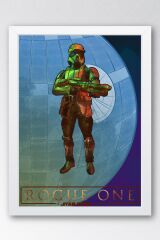 Star Wars Rogue On Çerçeveli Tablo - Uzay Savaşları Fim Posteri Tablo