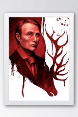 Hannibal Çerçeveli Tablo - Dizi Afişi Poster Tablo