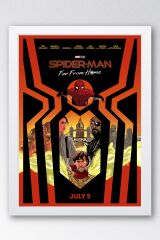 Spider Man Far From Home Çerçeveli Tablo - Örümcek Adam Fim Posteri Tablo