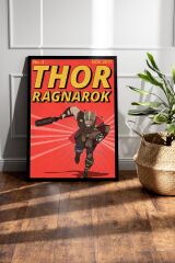 Thor Ragnarok Çerçeveli Tablo - Marvel Çizgi Roman Kapağı Posteri Tablo