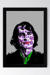 Joker Çerçeveli Tablo - Film Posteri Tablo 21x30 - Siyah