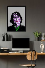 Joker Çerçeveli Tablo - Film Posteri Tablo 21x30 - Siyah