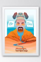 Breaking Bad Çerçeveli Tablo - Dizi Afişi Poster Tablo
