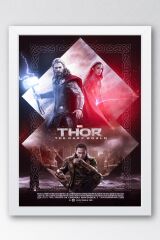Thor The Dark World Çerçeveli Tablo - Marvel Film Posteri Tablo