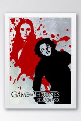 Game of Thrones Çerçeveli Tablo - Taht Oyunları Dizi Posteri Tablo