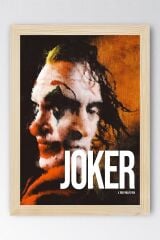 Joker Çerçeveli Tablo - Film Posteri Tablo 21x30 - Kayın