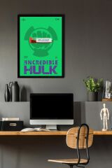 Hulk Çerçeveli Tablo - Marvel Film Posteri Tablo