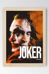 Joker Çerçeveli Tablo - Film Posteri Tablo 35x50 - Kayın