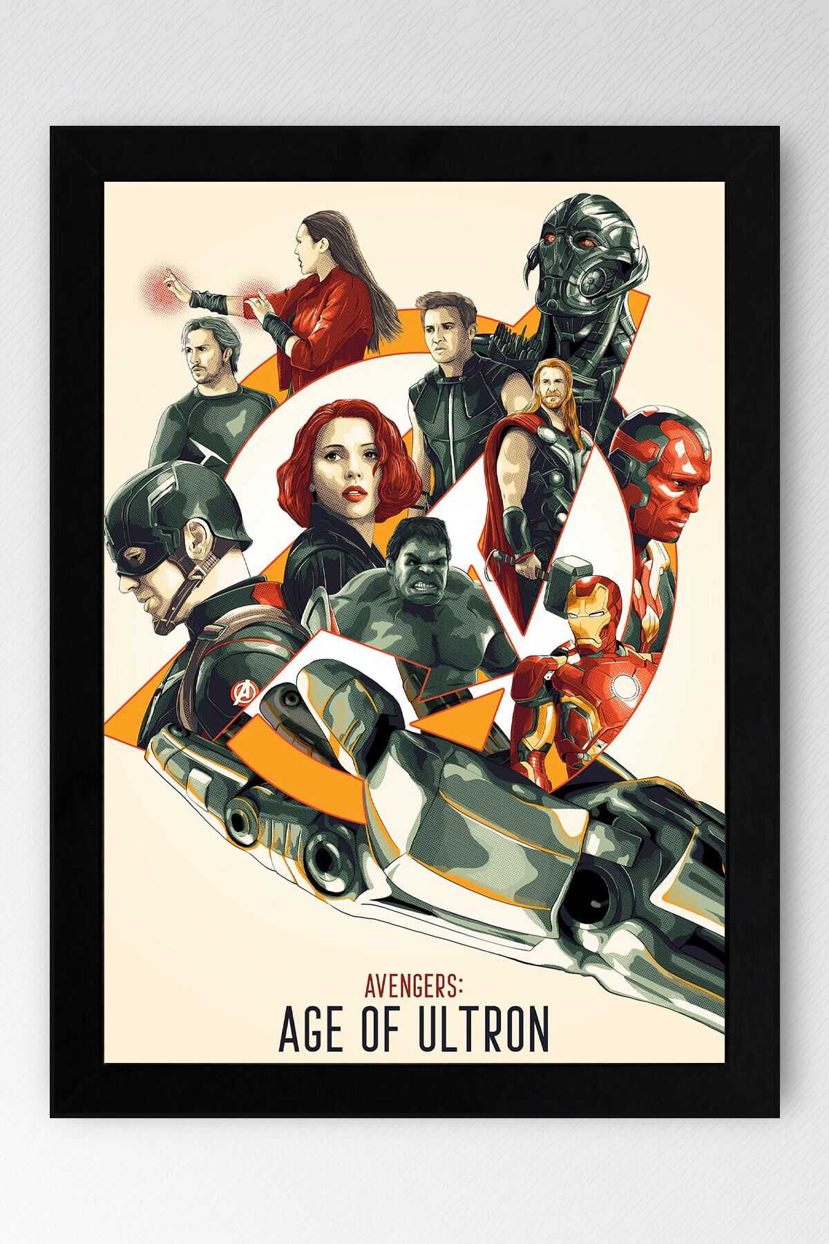 Avengers Age Of Ultron Çerçeveli Tablo - Yenilmezler Marvel Poster Tablo