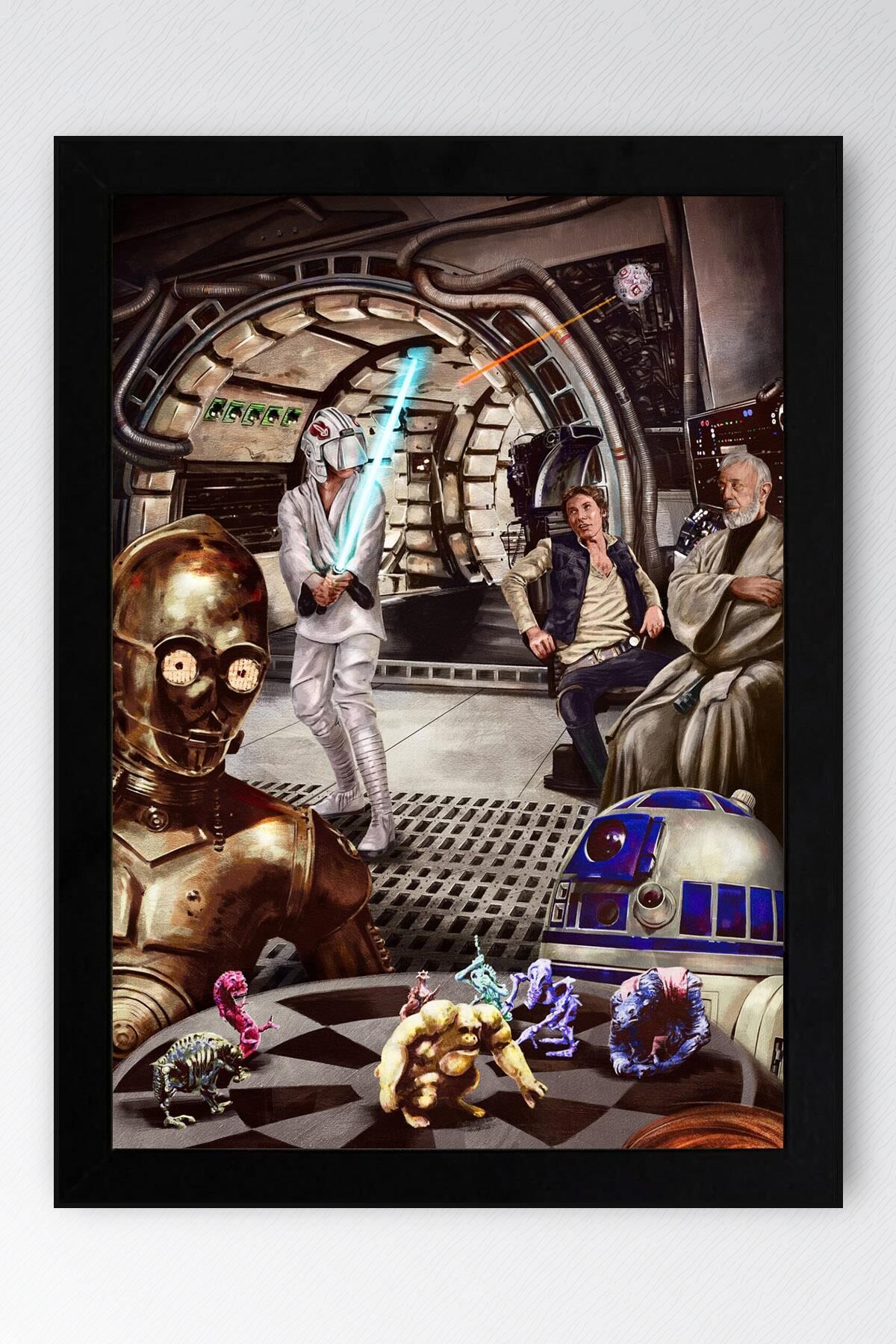 Star Wars Çerçeveli Tablo - Uzay Savaşları Fim Posteri Tablo