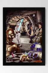 Star Wars Çerçeveli Tablo - Uzay Savaşları Fim Posteri Tablo