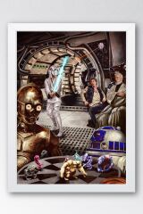 Star Wars Çerçeveli Tablo - Uzay Savaşları Fim Posteri Tablo