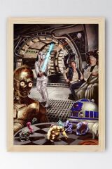 Star Wars Çerçeveli Tablo - Uzay Savaşları Fim Posteri Tablo