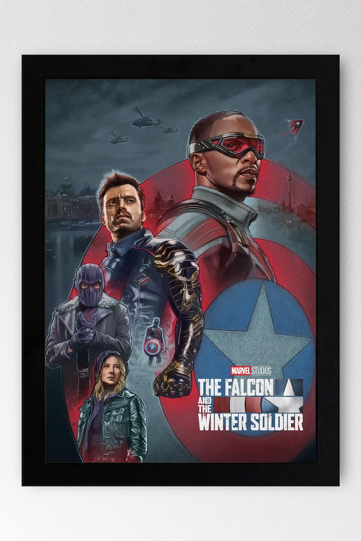 The Falcon and the Winter Soldier Çerçeveli Tablo - Marvel Poster Tablo
