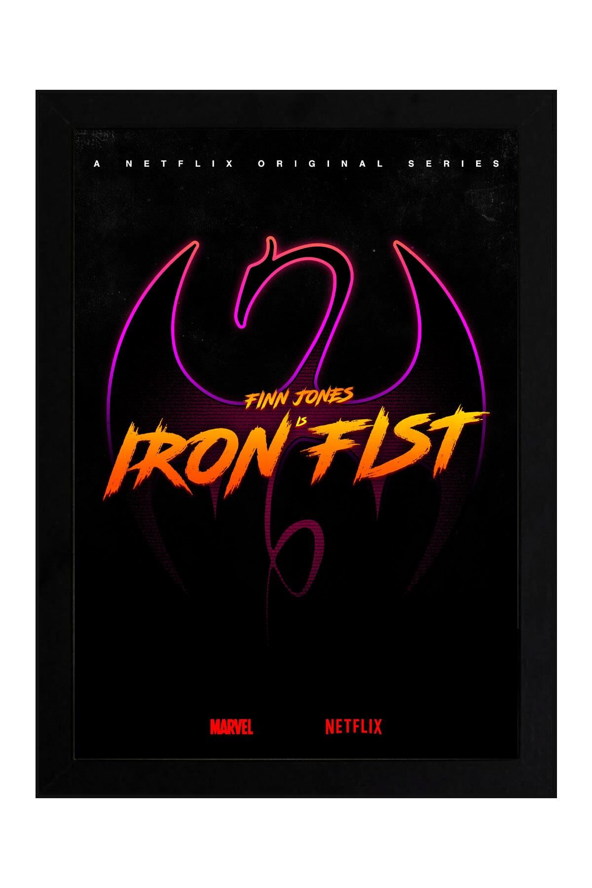 Iron Fist Çerçeveli Tablo - Marvel Dizi Posteri Tablo