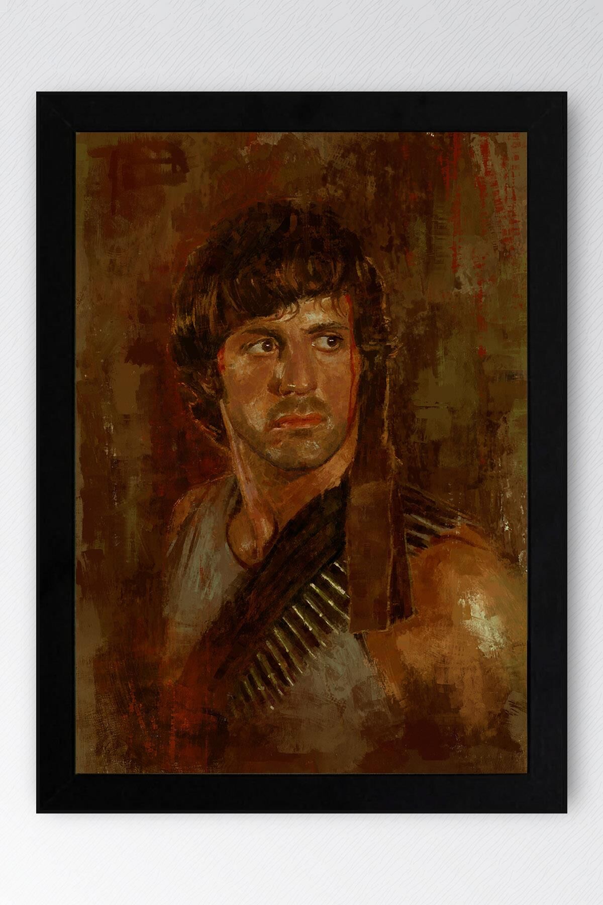 Rambo Çerçeveli Tablo - Rambo Fim Posteri Tablo