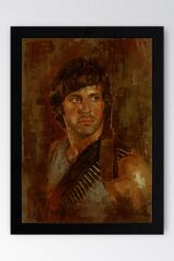 Rambo Çerçeveli Tablo - Rambo Fim Posteri Tablo
