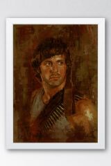 Rambo Çerçeveli Tablo - Rambo Fim Posteri Tablo