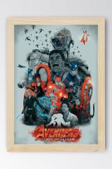 Avengers Age Of Ultron Çerçeveli Tablo - Yenilmezler Marvel Poster Tablo